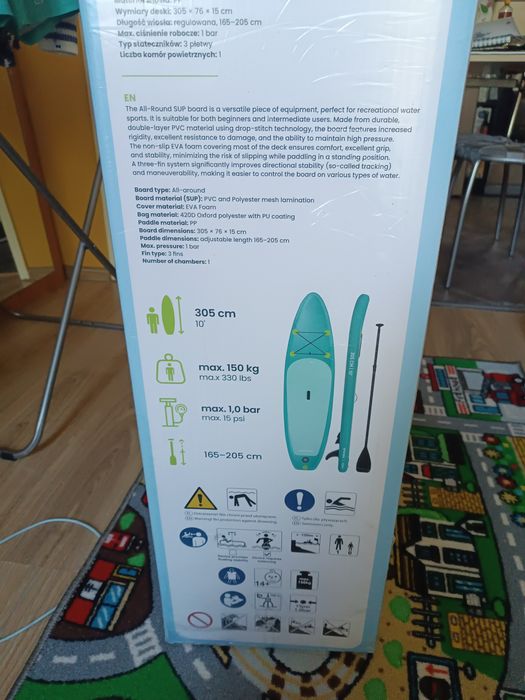 Deska sup nowa max 150 kg