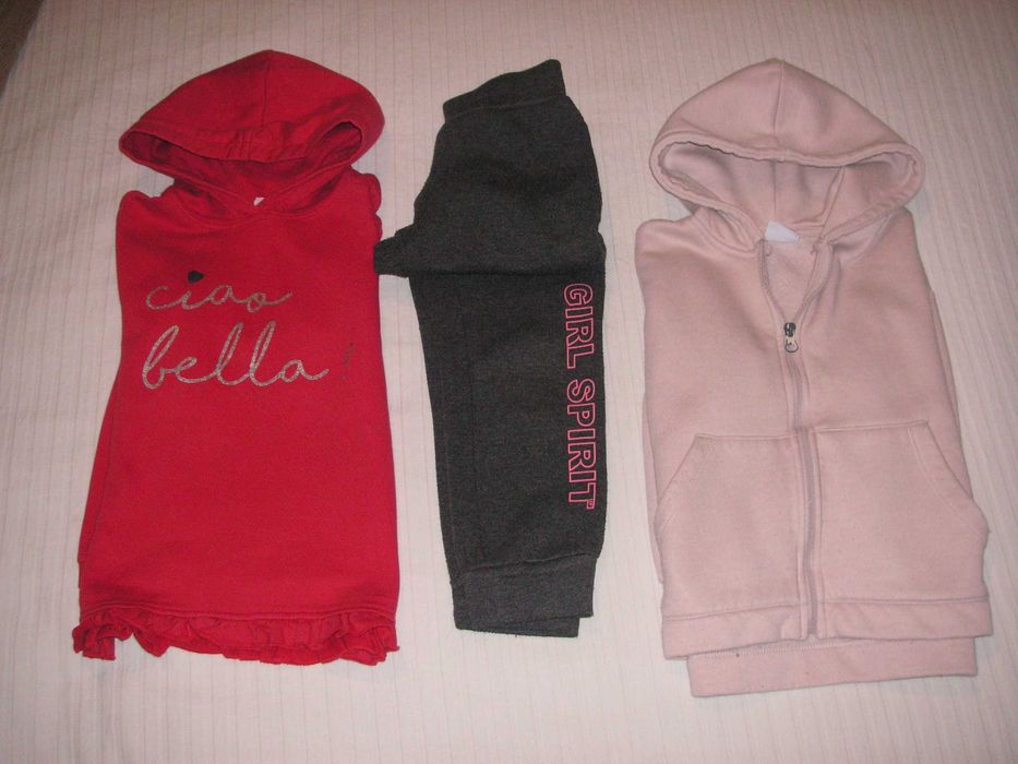 Sweat Vermelho Zippy T6/7 e Calça Fato Treino Up T/6