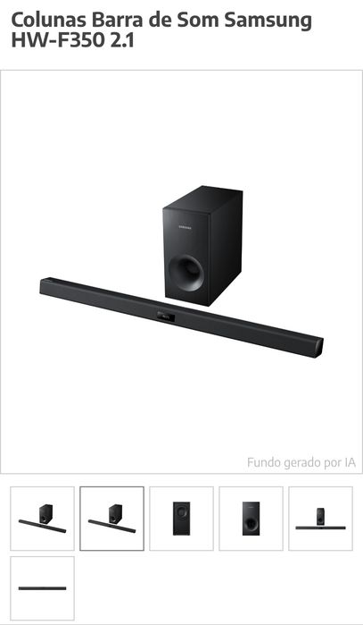 Soundbar Samsung 120w completa como nova