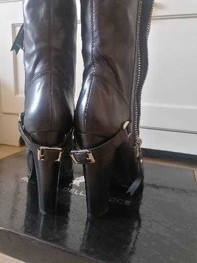 Włoskie jakość 150 eur botki kozaki skóra cudo 39 klamry Roberto