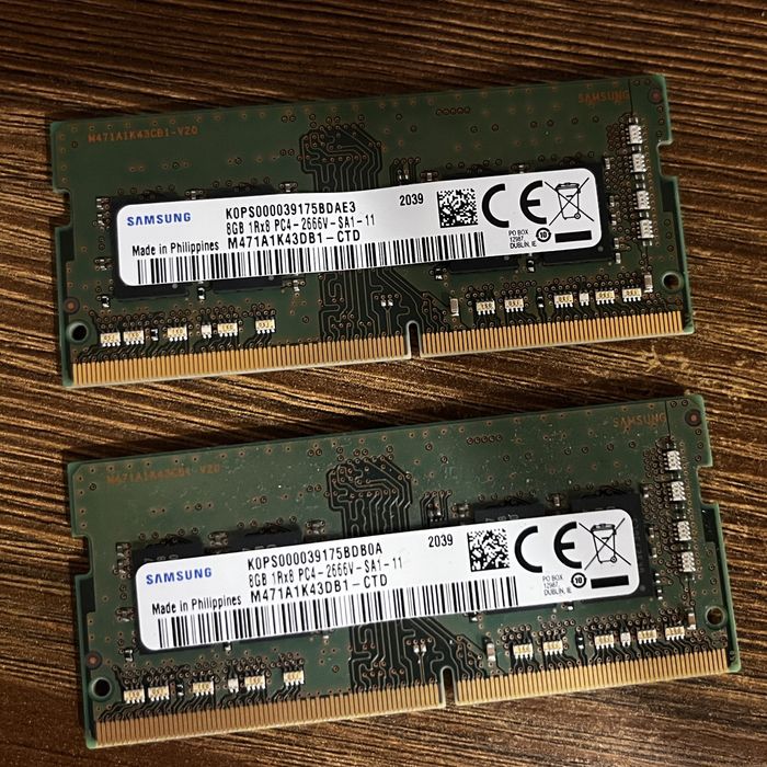 Оперативна памʼять Samsung DDR4 16 ГБ (2×8 ГБ) 2666 МГц SO-DIMM