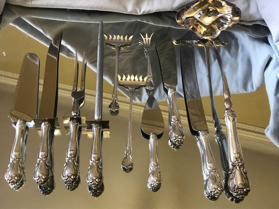 Комплект для сервировки 12 предметов, серебро (925)