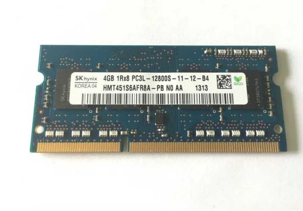 15шт+   БУ Оперативна пам`ять 4 ГБ, DDR3L, для ноутбуків, Hynix (1600 МГц, 1.35 В, CL11, HMT451S6AFR8A-PB)