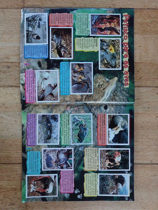 Caderneta de cromos "Animais bebés" - Completa