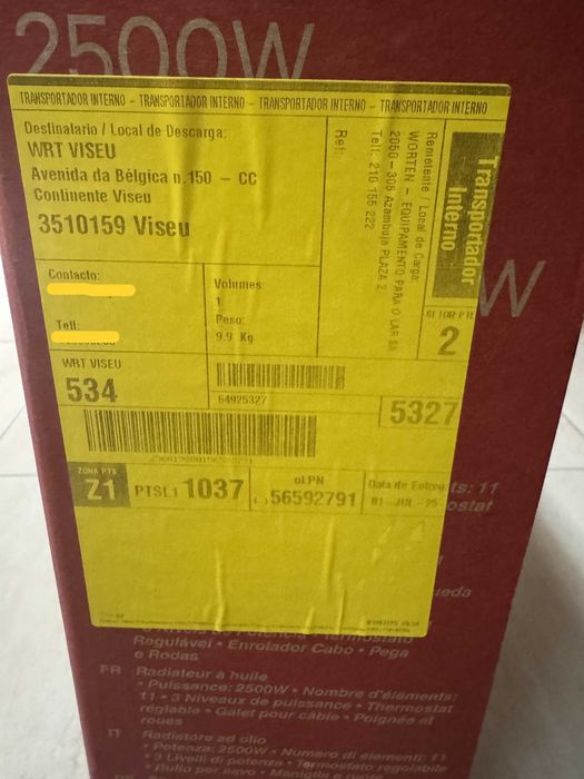 Aquecedor a óleo Kunft - 2500W