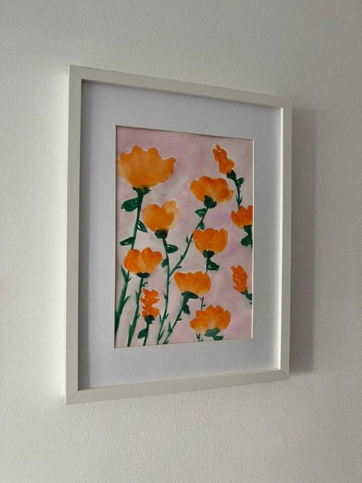 Pintura abstrata em aguarela