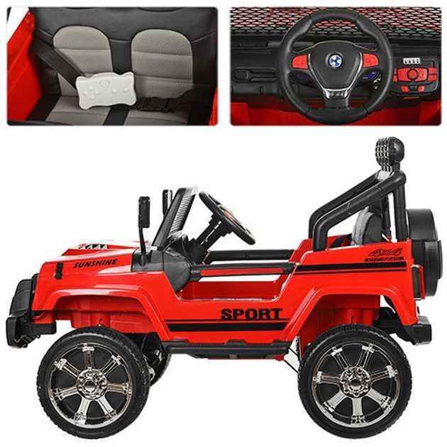Дитячий електромобіль джип Bambi Racer M 3237EBLR-1 до 30 кг двомісний