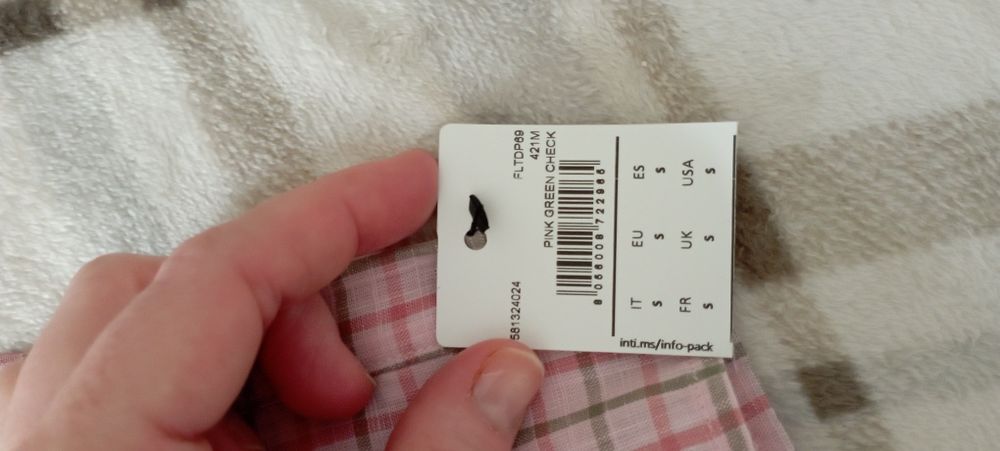 Intimissimi piżama w kratkę damska rozmiar S