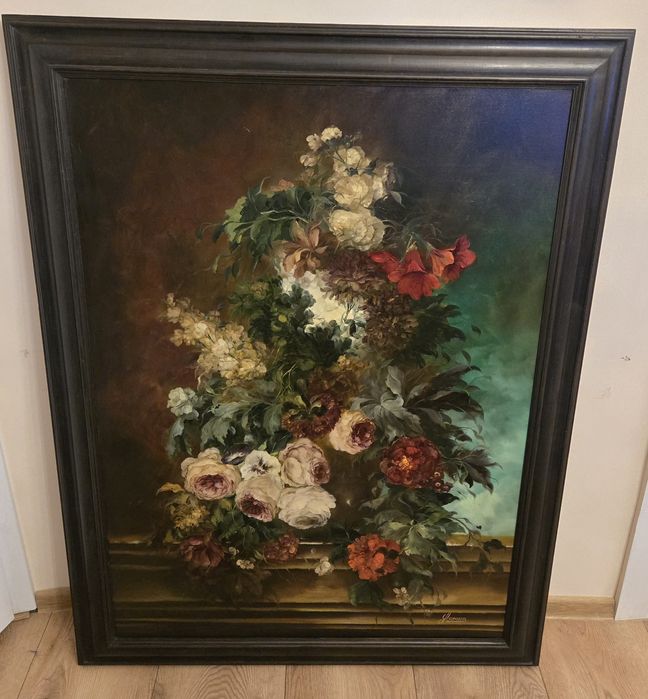 Rarytas Wyjątkowy Duży obraz olejny na płótnie Heinrich Garossa