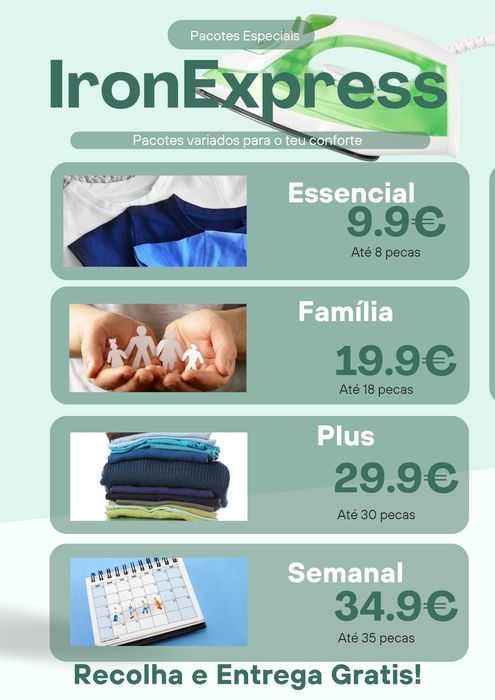 Servico de passar a ferro