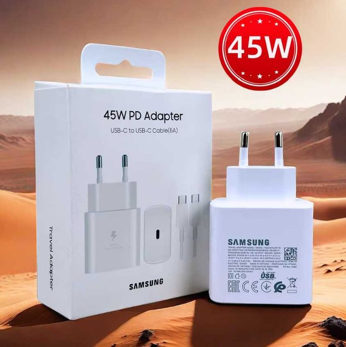 Швидка зарядка Samsung Блок + кабель 25Вт, 45W  Самсунг Оригінал