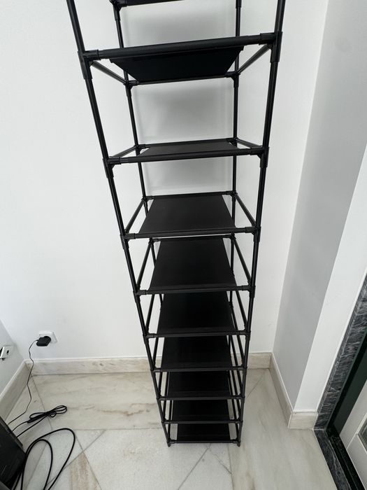 Sapateira Vertical Alta 10 Níveis Preta – Organizador