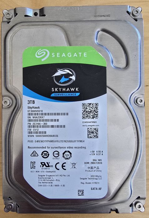 Seagate Skyhawk 3TB Uszkodzony (na części) HDD