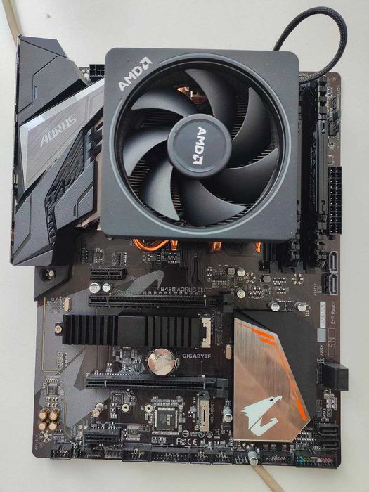 AM4 материнская плата B450 AORUS ELITE ATX R5 2600 16Gb 1080Ti