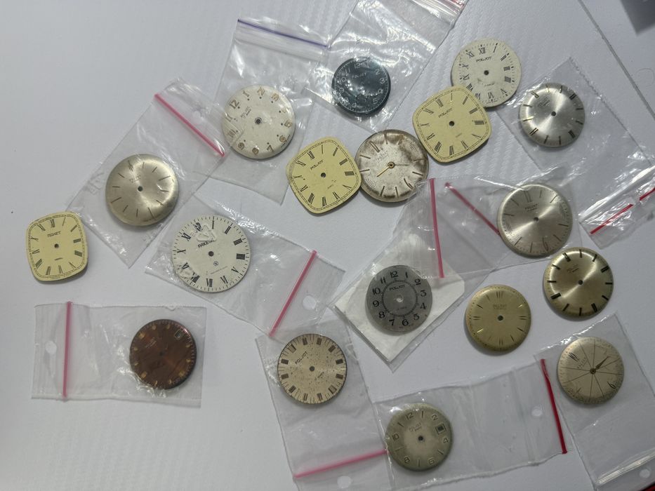 Unikalny zestaw oryginalnych tarcz Poljot / Rakieta - Vintage