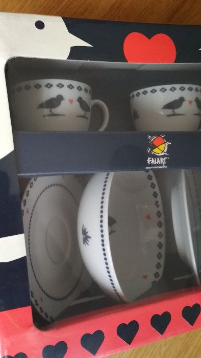 Conjunto taças café e sobremesa em porcelana FAIRT