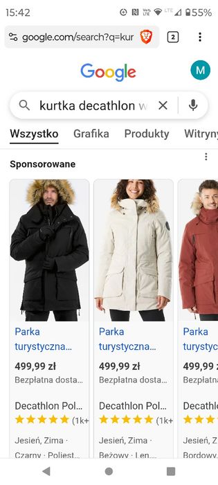 Kurtka dekatlon XS  winter tralis