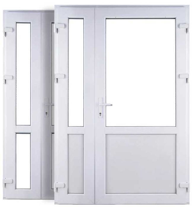 Drzwi PCV zewnętrzne 1400x2100 białe lub antracyt/dostępne od ręki