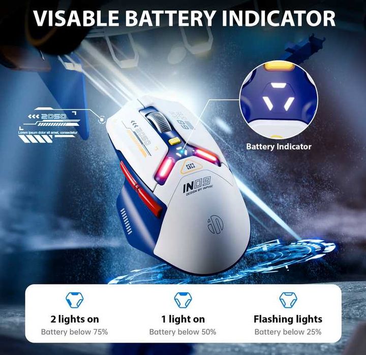 Rato Inphic IN9 Gaming Azul