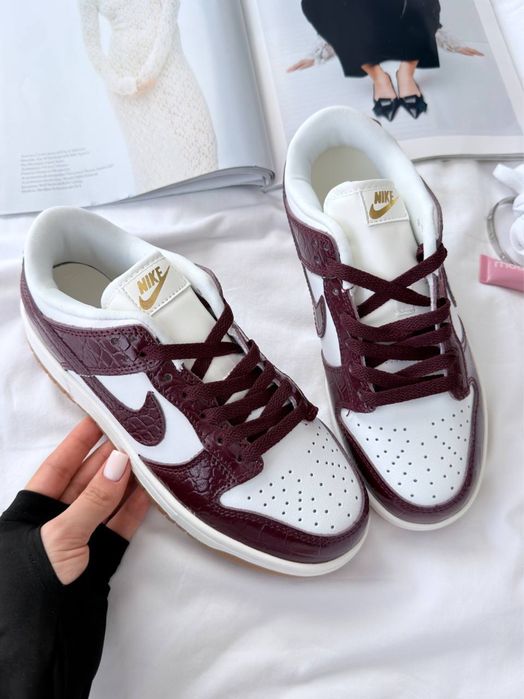 Nike SB Dunk Burgundy Croc 36-41р