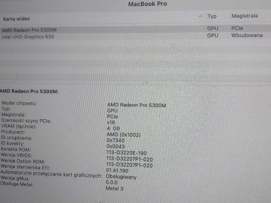 macbook a2141 -płyta główna