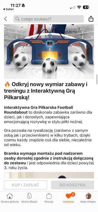 Interaktywna gra piłkarska dla dzieci football roundabout