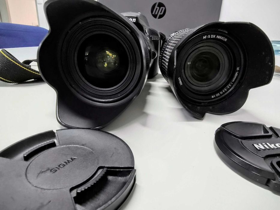 Nikon d3300 + sigma 18 -35 f 1.8 + sigma 105 f 2.8 + nikkor 18-140