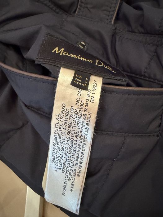 Преміальна шкіряна стьобана двостороння куртка Massimo Dutti