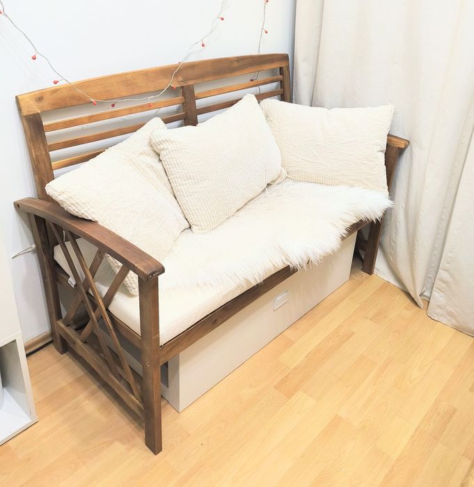 Sofa ławka z drewna akacjowego