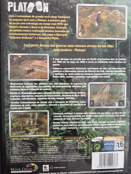 Jogo PC CD-ROM Platoon