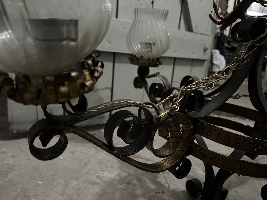 Żyrandol lampa wisząca PRL