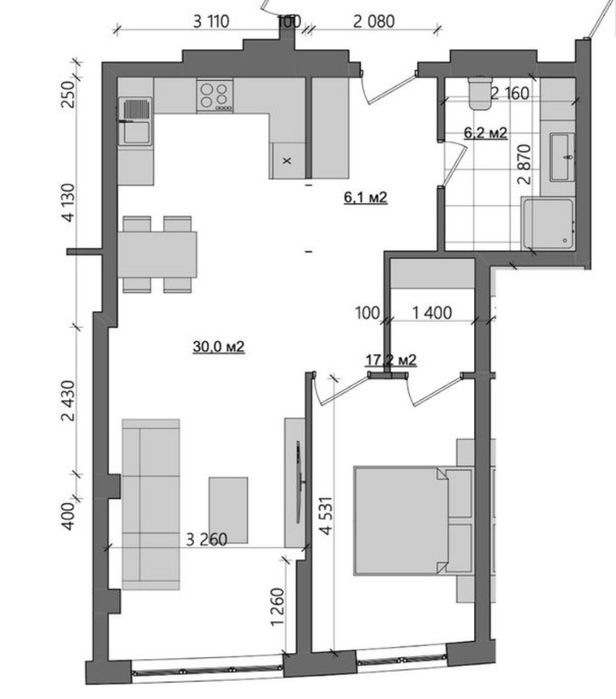 Продаж нової мебльованої квартири з ремонтом, у Парусi, від власника!