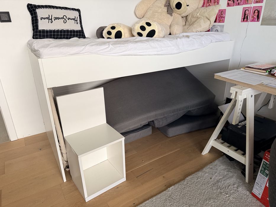 Lozko dzieciece 90x180 podwyzszone