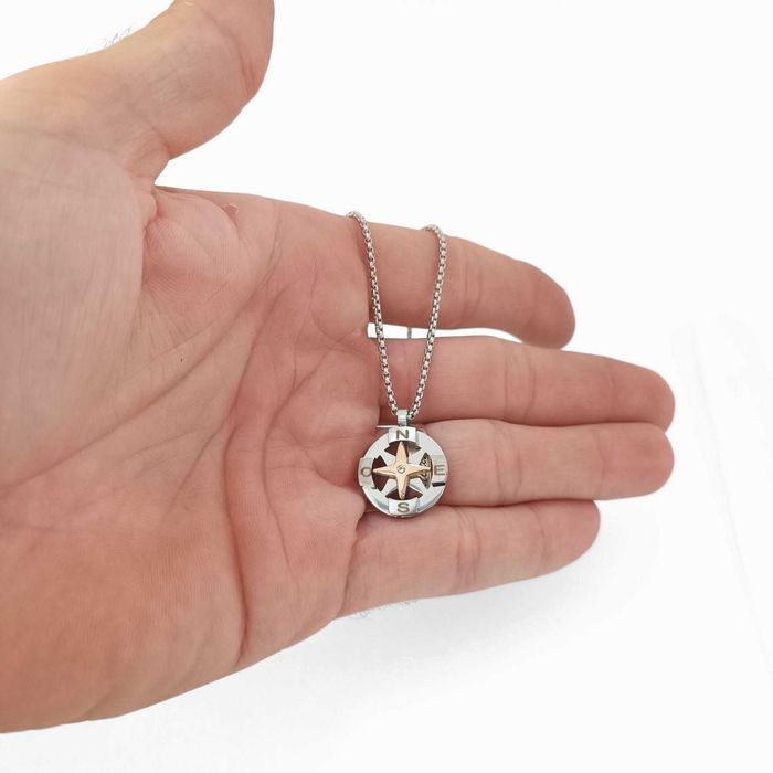 Diamante - 18 K - Aço, Ouro rosa - Colar