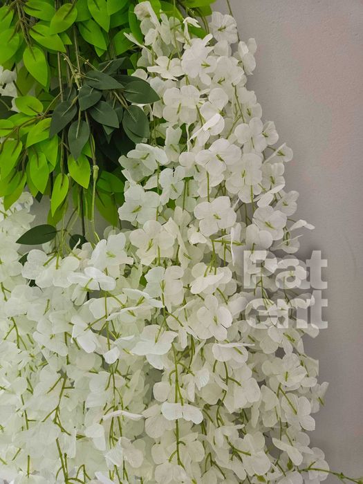 Wisteria biała jasna glicynia sztuczna girlanda dekoracja 12 sztuk