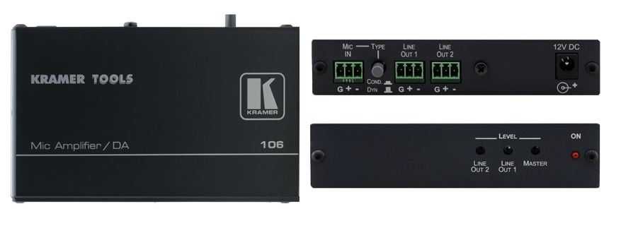 Kramer 106 splitter amplificador de microfone