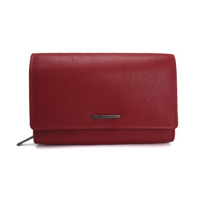 damski portfel matte - czerwony