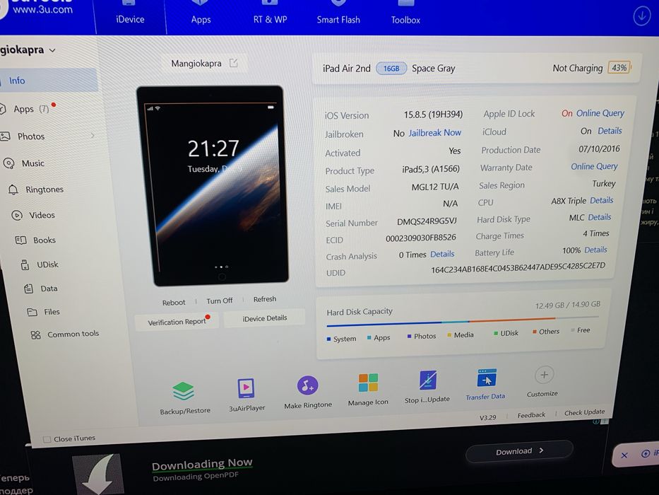 iPad Air 2 16Gb Space Grey