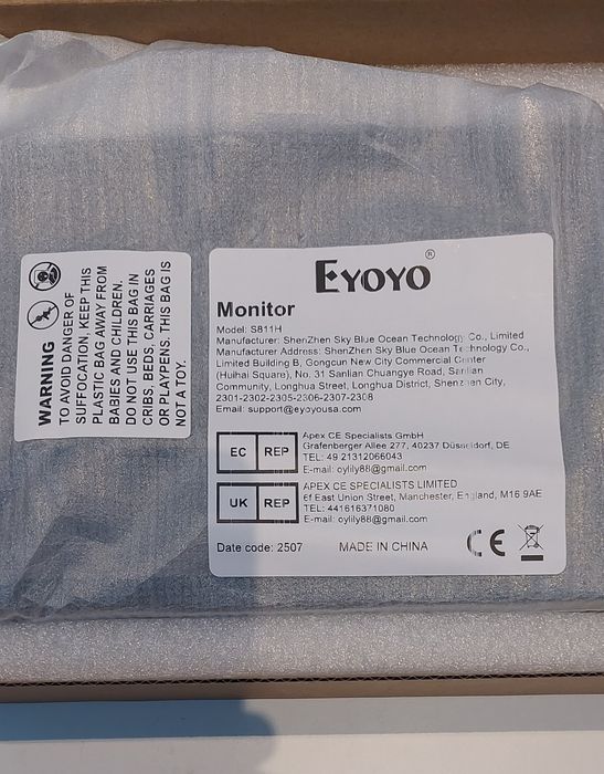 Monitor przenośny 8" Eyoyo S811H HDMI VGA AV LCD TFT