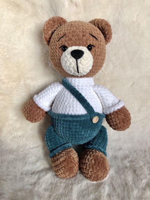 Miś ręcznie robiony na szydełku. Duży 35 cm. NA ZAMÓWIENIE