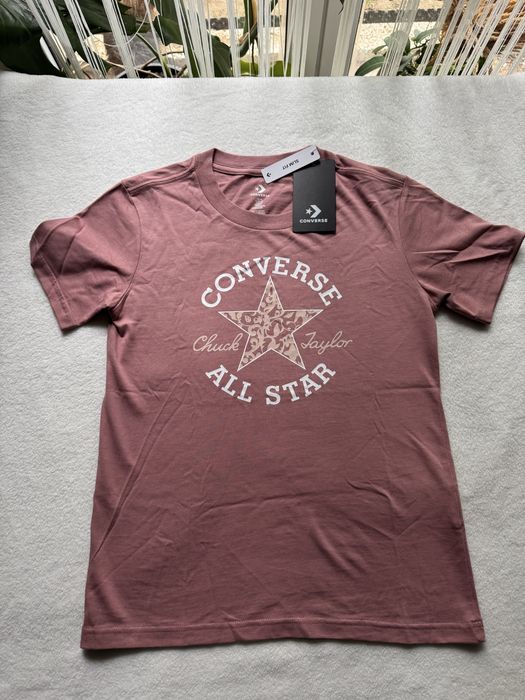 Nowa koszulka Converse All Star XS – różowa 100% bawełna