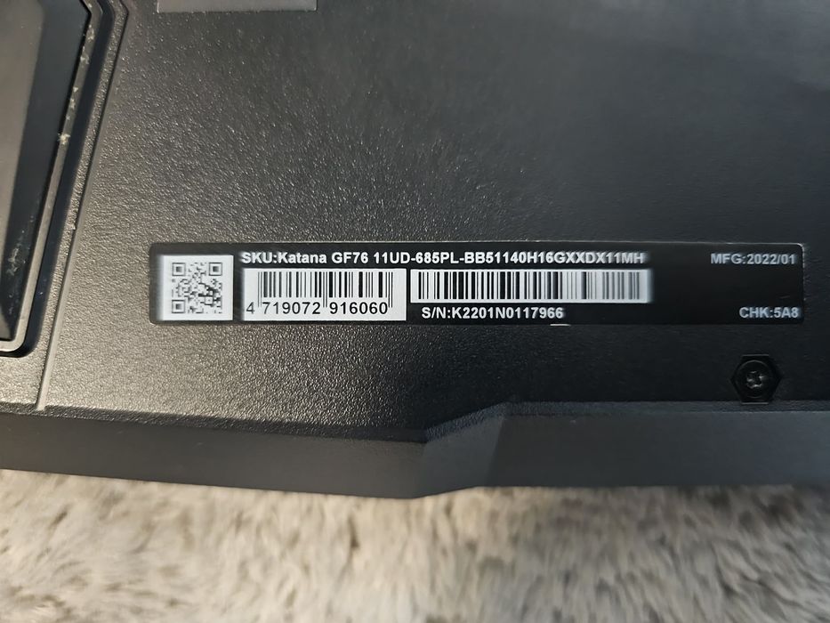 Sprzedam Laptopa MSI GF-76 11-UD USZKODZONY/DAWCA!