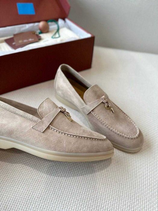 35-43 Женские бежевые лоферы Loro Piana Summer Walk лофери Лоро Пиана