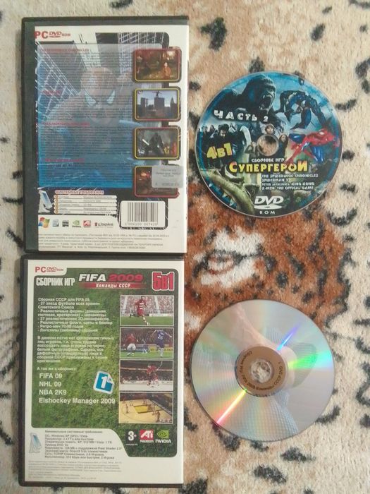 Ігри для PC 10шт.на dvd дисках по 50грн.