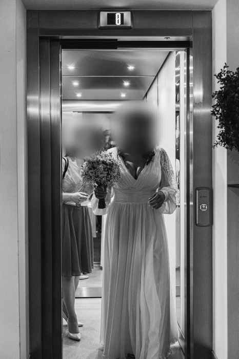 Piękna suknia ślubna Boho 160cm+6cm obcasa, 38/40