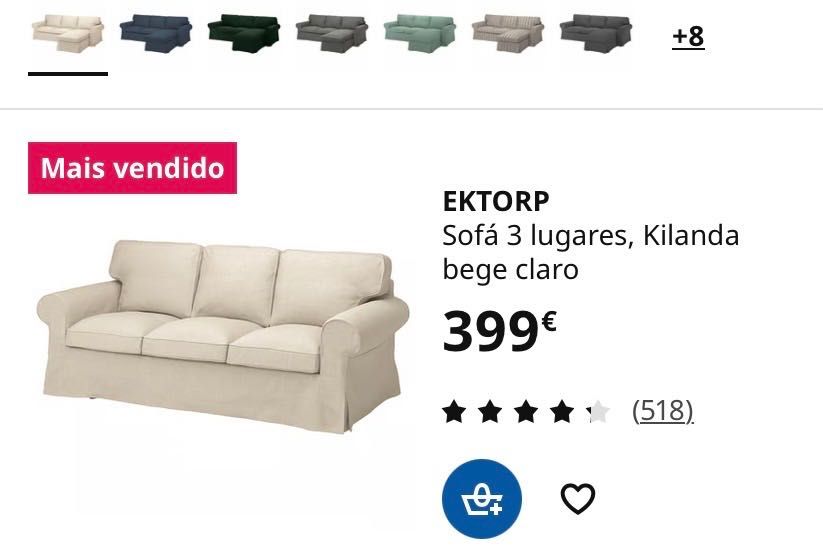 Estrutura de Sofá IKEA - EKTORP (sem as capas)