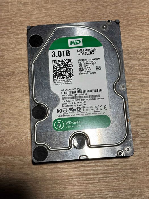 Dysk twardy HDD WD Green 3TB 3.5 SATA III (WD30EZRX) – Sprawny