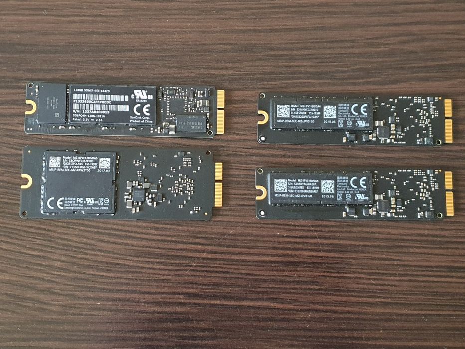 Оригінальні SSD Apple NVMe для MacBook Air / Pro / iMac 12+16 Pin (128GB, 256GB, 512GB)