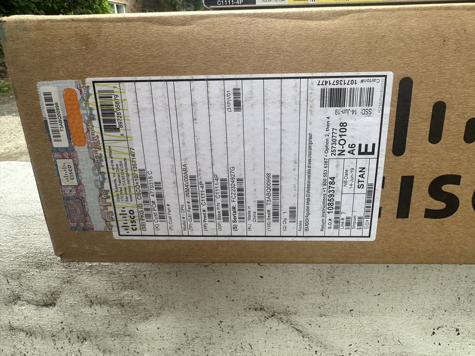Маршрутизатор Cisco C 1111 -4Р. Новий  в упаковці.  Швидкість 1Гбіт/с