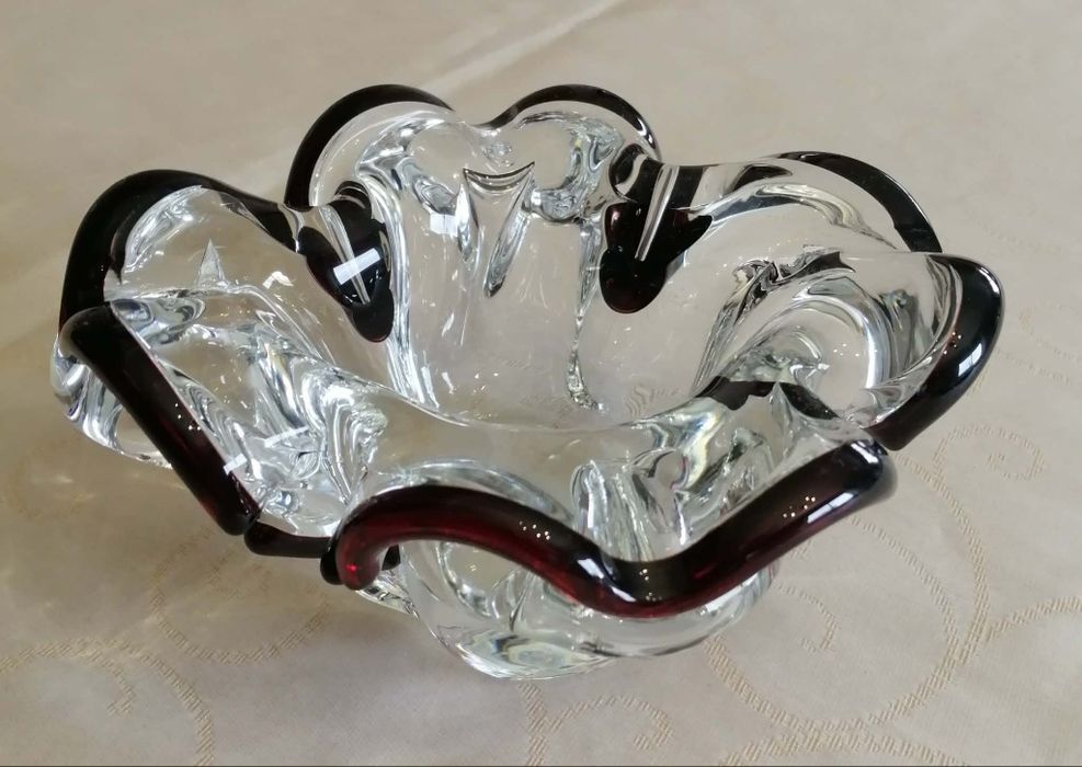 Conjunto 2 peças de cristal Jasmim Marinha Grande